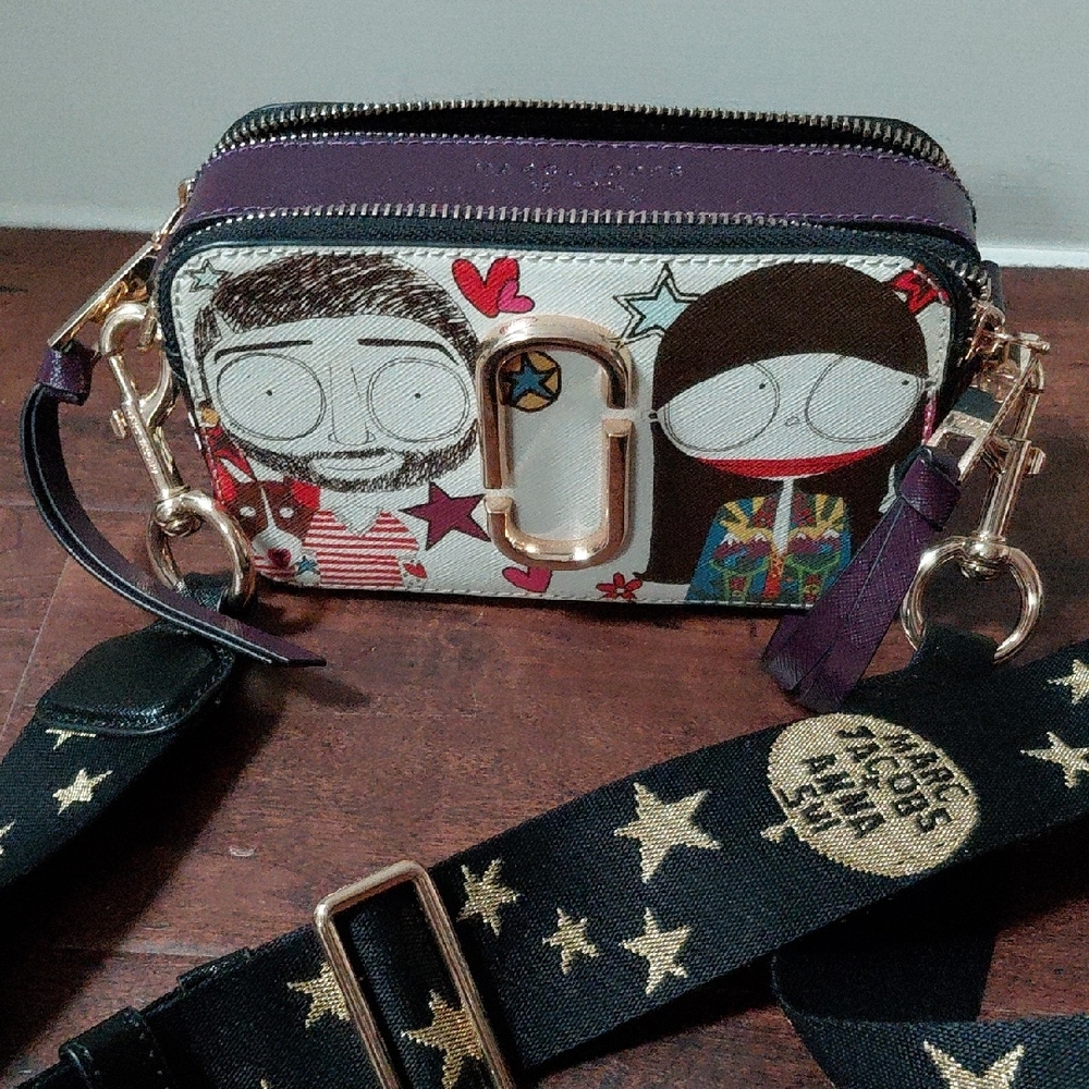 Marc Jacobs Purple Crossbody Bag with Chain Strap